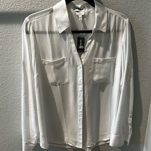 Express True White Portofino Blouse